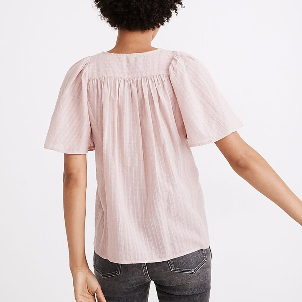 Madewell Courtyard Flutter Sleeve Top • NWT - Picture 3 of 9